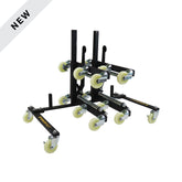 Set of Wheel Dollies with Storage Rack